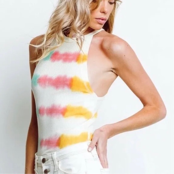 Free People Easy Breezy Tank Top women Funky Stripe Combo - Picture 3 of 11